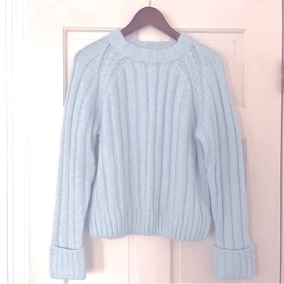 a.n.a Womens Crew Neck Long Sleeve Pullover Sweater Blue Size Small Like New - Picture 2 of 8